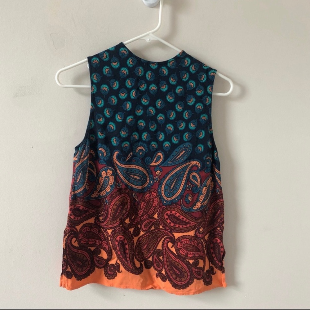 Topshop Paisley Sleeveless Blouse